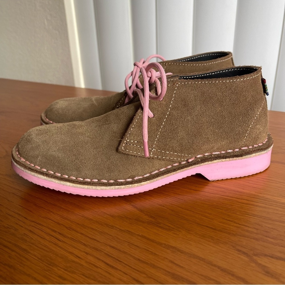 Veldskoen Heritage Uhambo Chukka Boots Pink Sole Suede Lace Up Women’s Size 6 - Picture 2 of 15